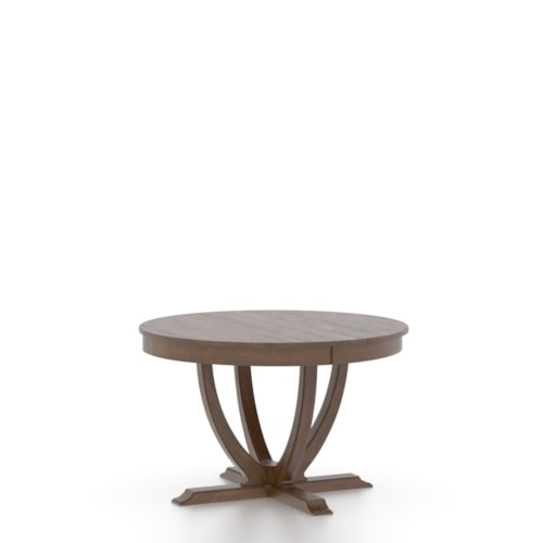 Transitional Round Table w/Rounded Pedestal Base