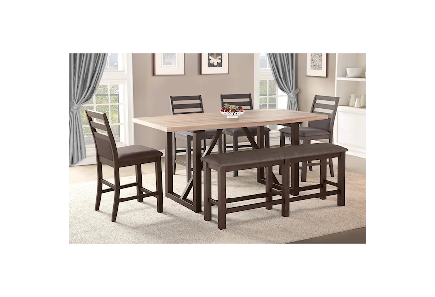 Venice 6-Piece Counter-Height Dining Set by Winners Only at Mueller Furniture