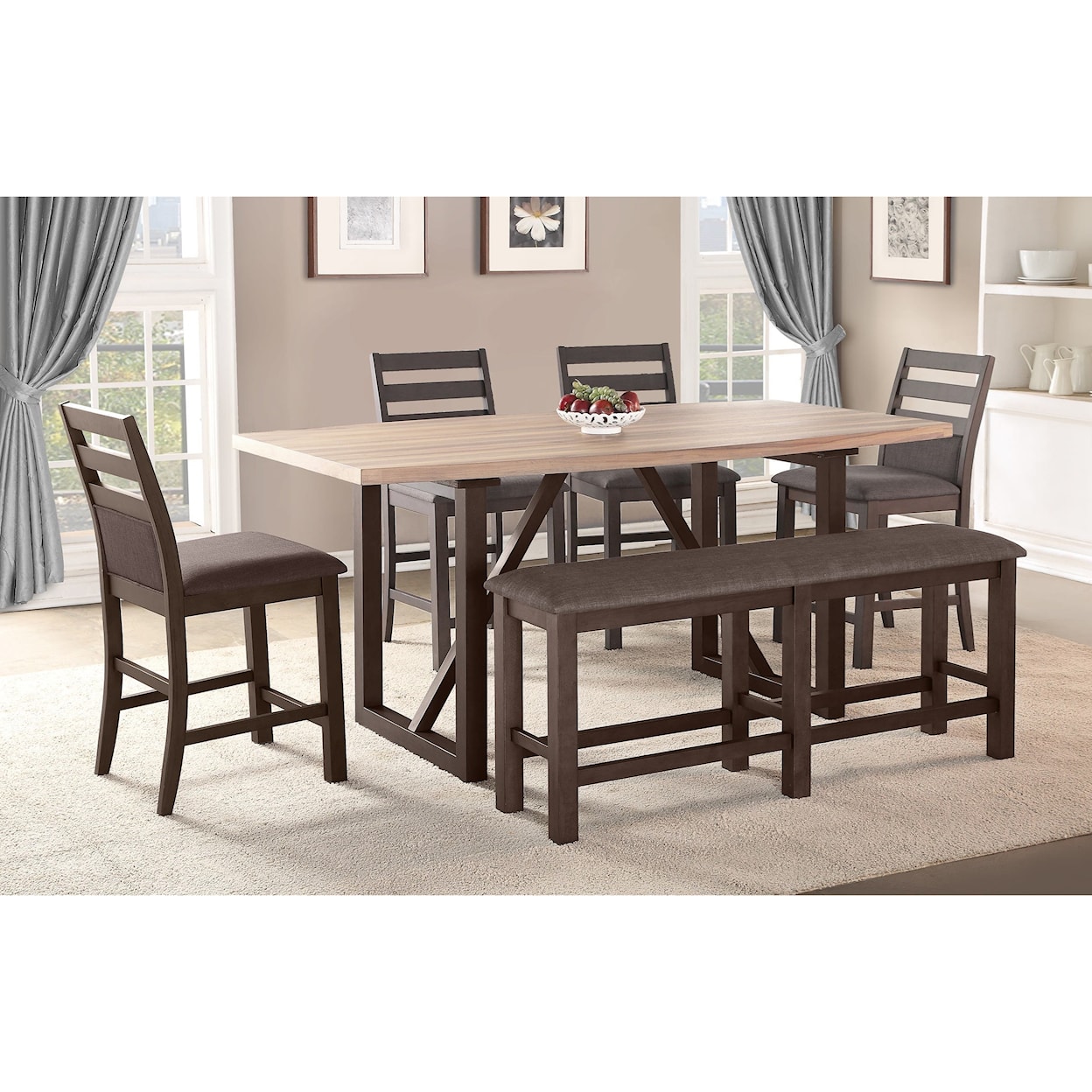 Winners Only Venice 6-Piece Counter-Height Dining Set