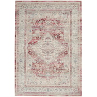 5'3" x 7'10" Red/Ivory Rectangle Rug