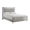 Crown Mark Krushed Silver KRUSHED SILVER LIGHT UP QUEEN BED |