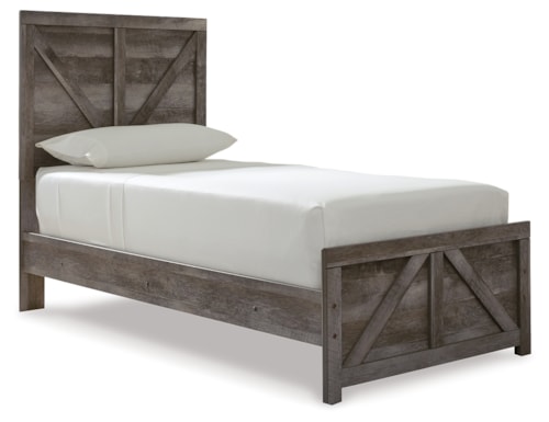 Twin Crossbuck Panel Bed