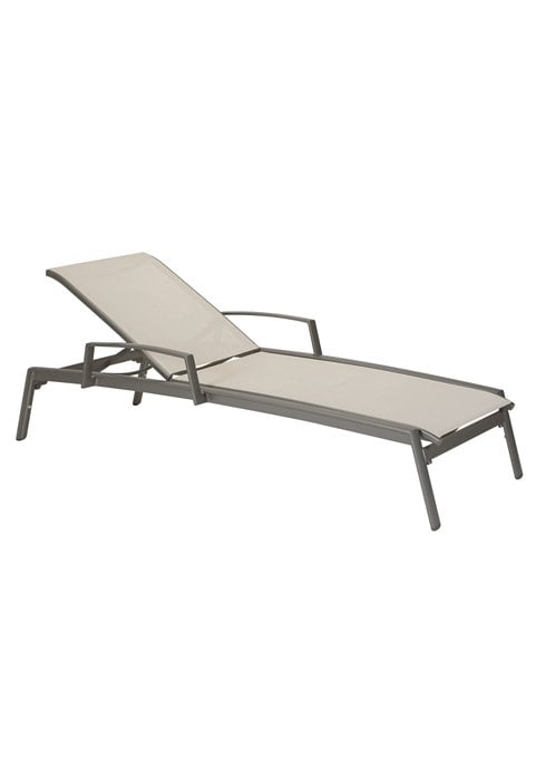 Elance Adjustable Stacking Relaxed Sling Chaise Lounge