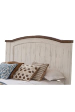 International Furniture Direct Pueblo Panel Queen Bed with Plank Design