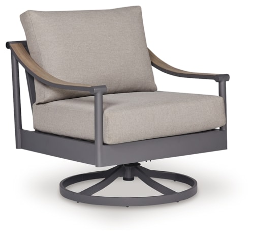 Outdoor Swivel Lounge With Cushion