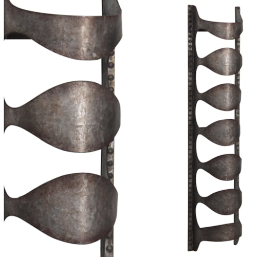 6 Bottle Metal Wall Wine Rack