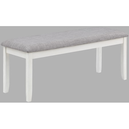Relaxed Vintage Dining Bench with Upholstered Seat