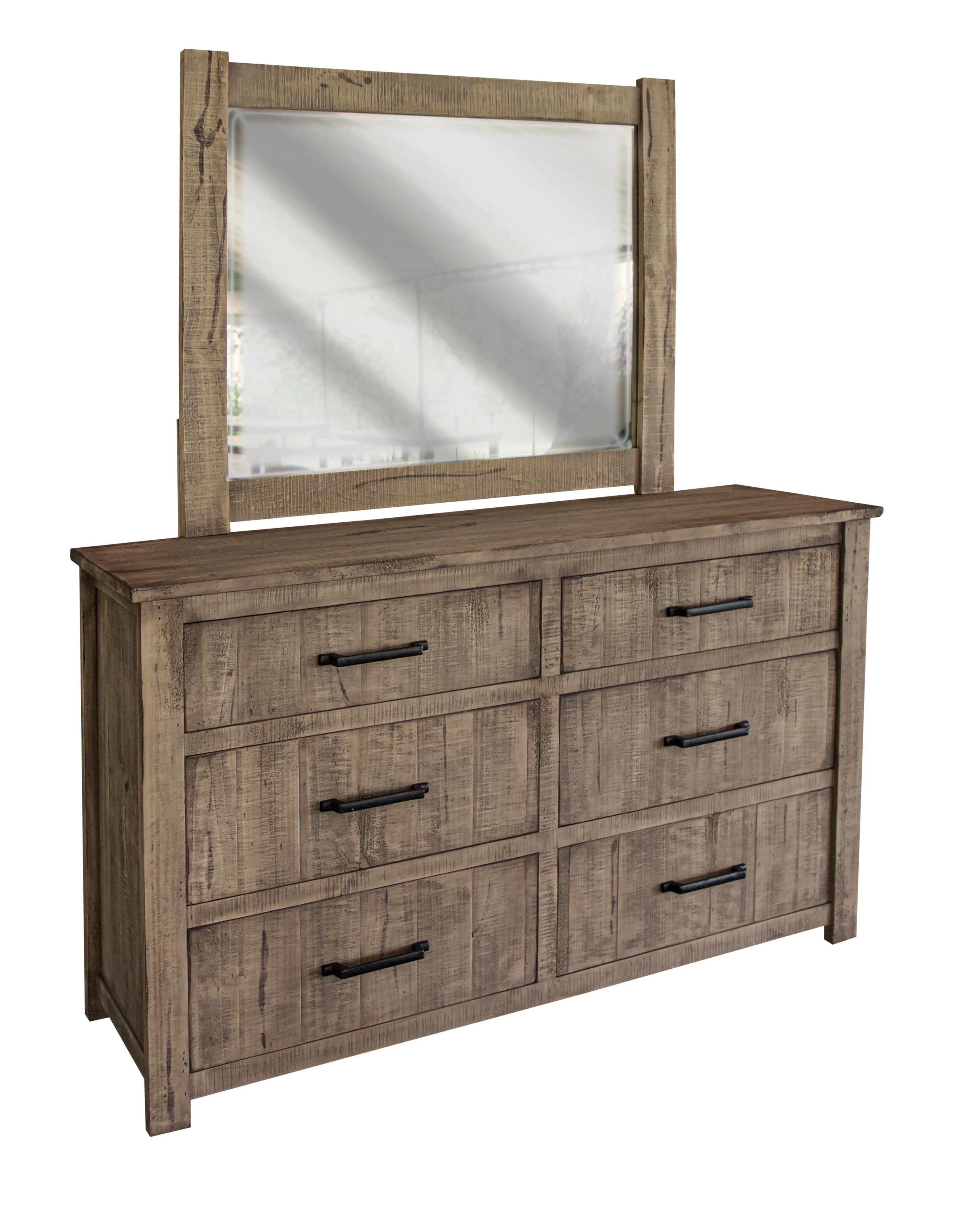 International Furniture Direct Cozumel IFD2061DSR Rustic 6Drawer