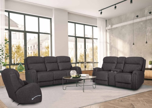 Casual 3-Piece Manual Living Room Set