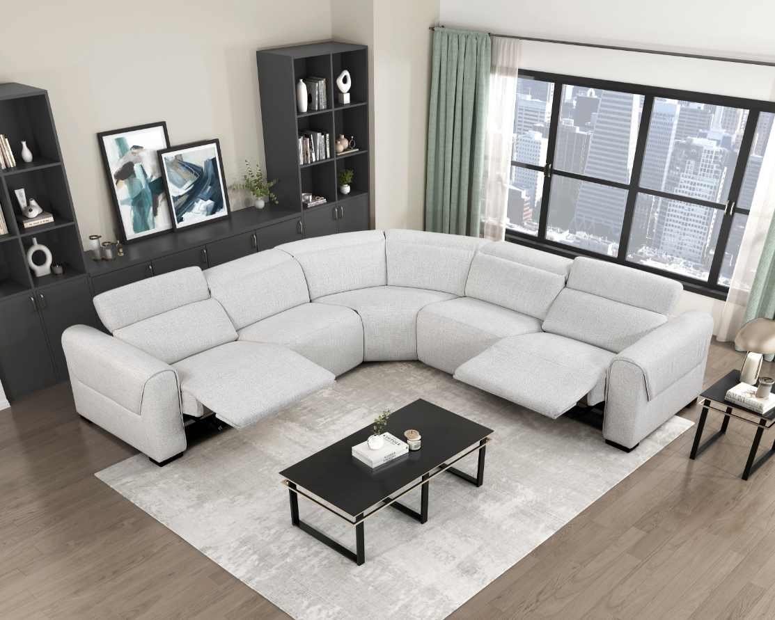 5-Piece Power Reclining Sectional Sofa