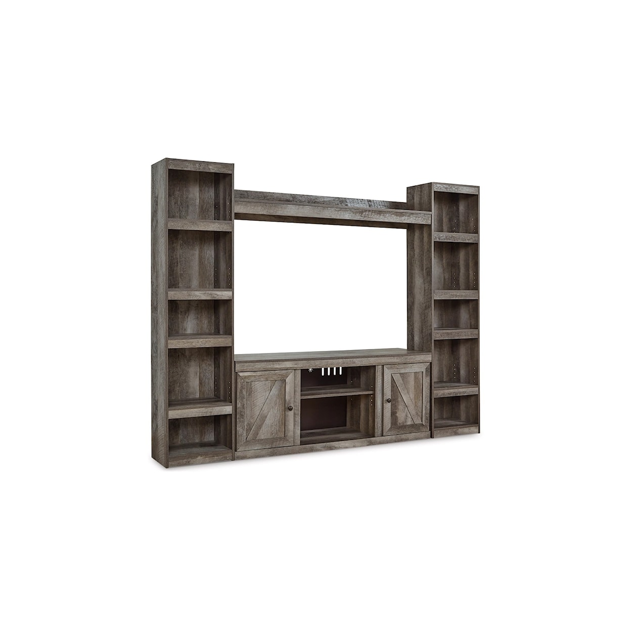 Signature Design by Ashley Furniture Wynnlow Entertainment Center with Piers & Bridge