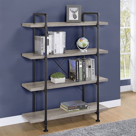 Delray 56-Inch 4-Shelf Bookshelf and