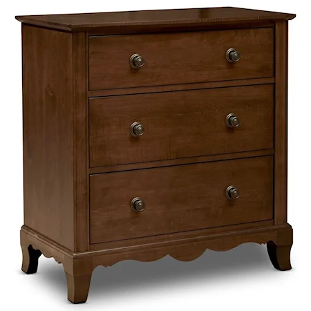 Transitional 3-Drawer Single Dresser