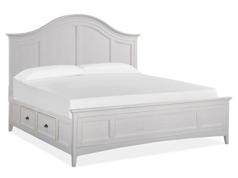 Magnussen Home Heron Cove Bedroom Modern Farmhouse King Arched Storage