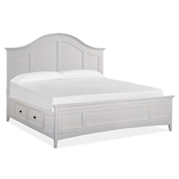 Modern Farmhouse California King Arched Storage Bed