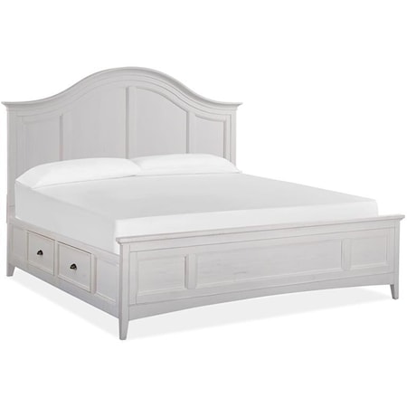 Cali. King Arched Storage Bed