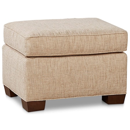 Customizable Ottoman with Tapered Legs