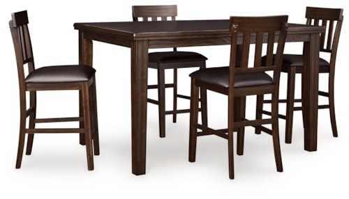 Counter Height Dining Table And 4 Barstools