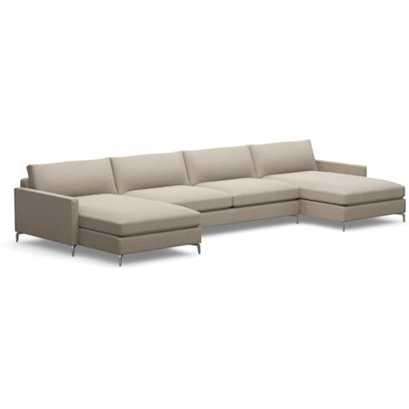 Great Room 3-Piece Transitional Chaise Sectional Sofa