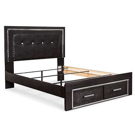 Queen Panel Bed with Storage