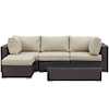 Modway Convene Outdoor 5 Piece Sectional Set