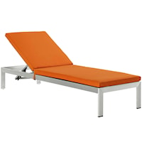 Outdoor Aluminum Chaise with Cushions