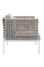 Modway Harmony 4-Piece  Sunbrella® Outdoor Patio Aluminum Seating Set