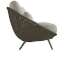 Bernhardt Bernhardt Exteriors Woven Papasan Outdoor Sofa w/Kidney Pillows