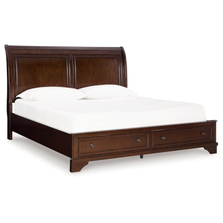 King Sleigh Storage Bed