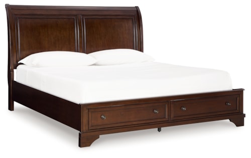 King Sleigh Storage Bed