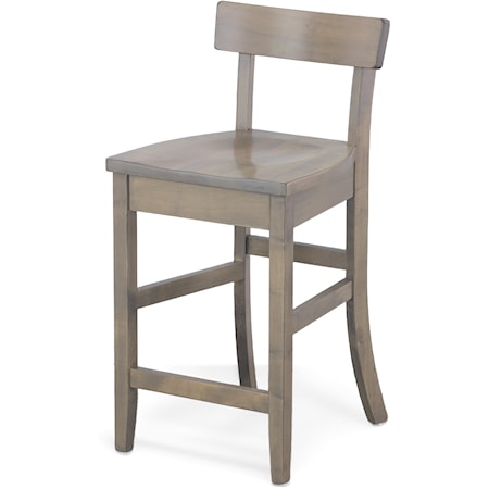 Casual Counter-Height Aiden Back Rest Stool