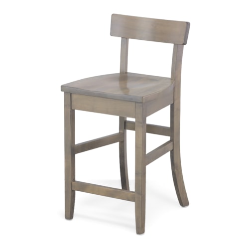 Casual Counter-Height Aiden Back Rest Stool