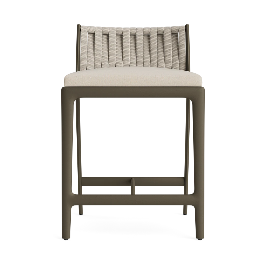 Brown Jordan H Low-Back Rope Counter Stool