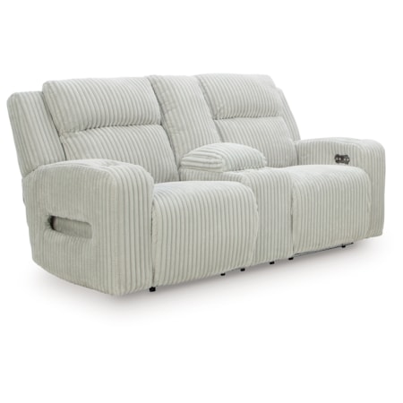 Pwr Rec Loveseat/Con/Adj Hdrst