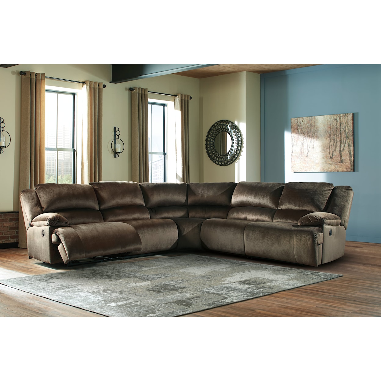 Signature Design by Ashley Furniture Clonmel 5-Piece Reclining Sectional