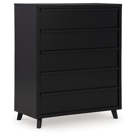 Five Drawer Wide Chest
