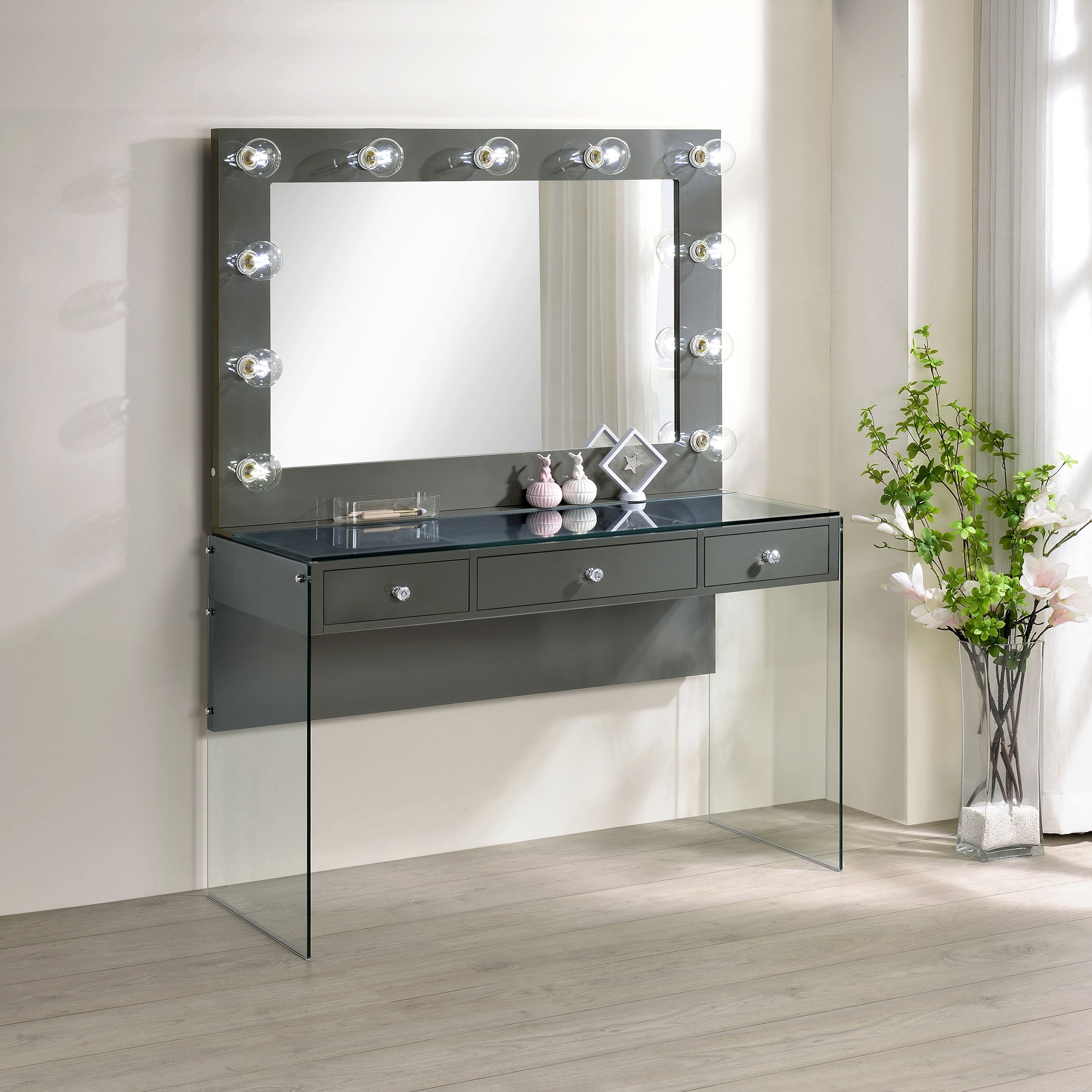 Afshan 3-drawer Vanity Set w/ Lighting