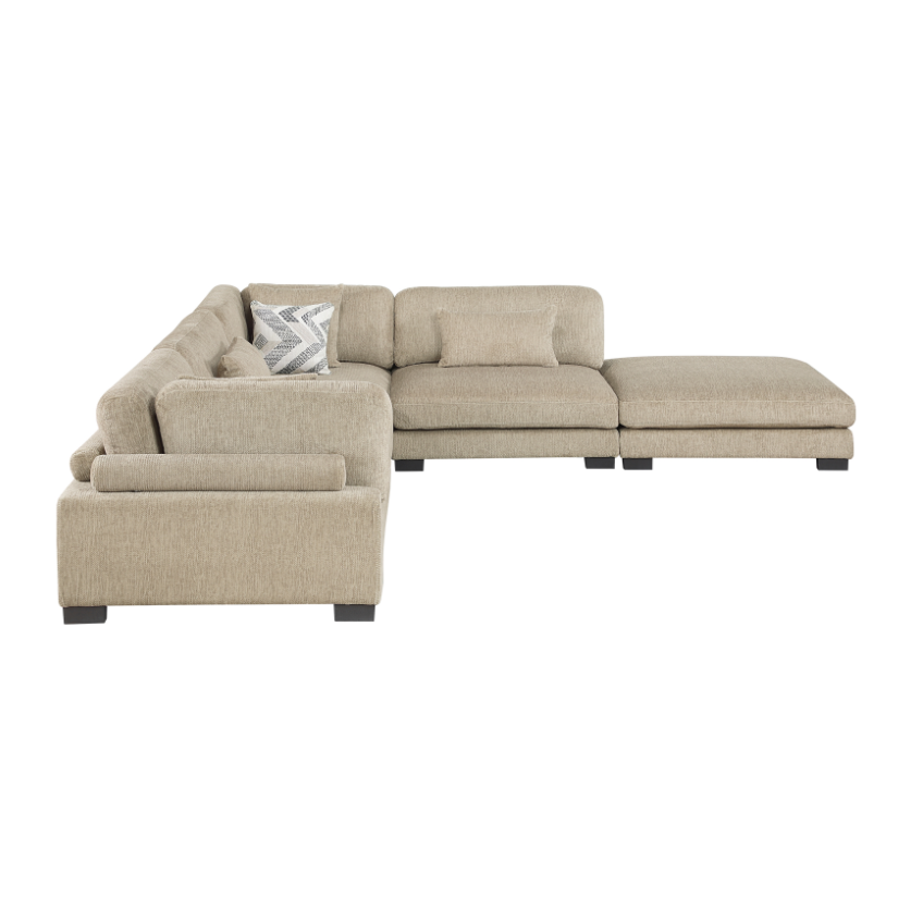 5-Piece Sectional Sofa with Ottoman