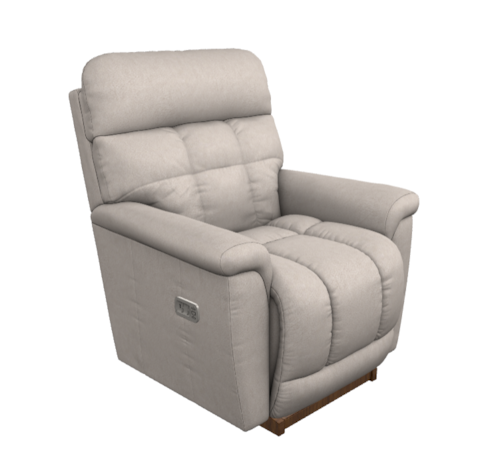 Casual Power Rocking Recliner with Power Headrest and Lumbar