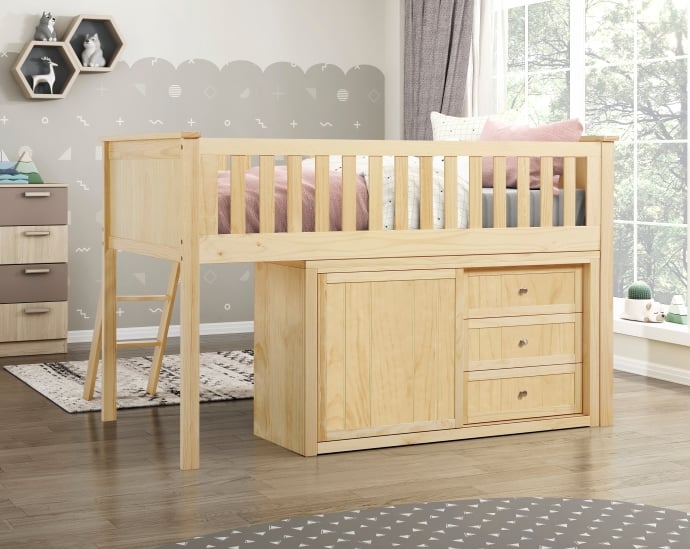 Homelegance Bartly Twin Low Loft Bunk