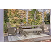Ashley Signature Design Beach Front 6-Piece Outdoor Dining Set with Bench