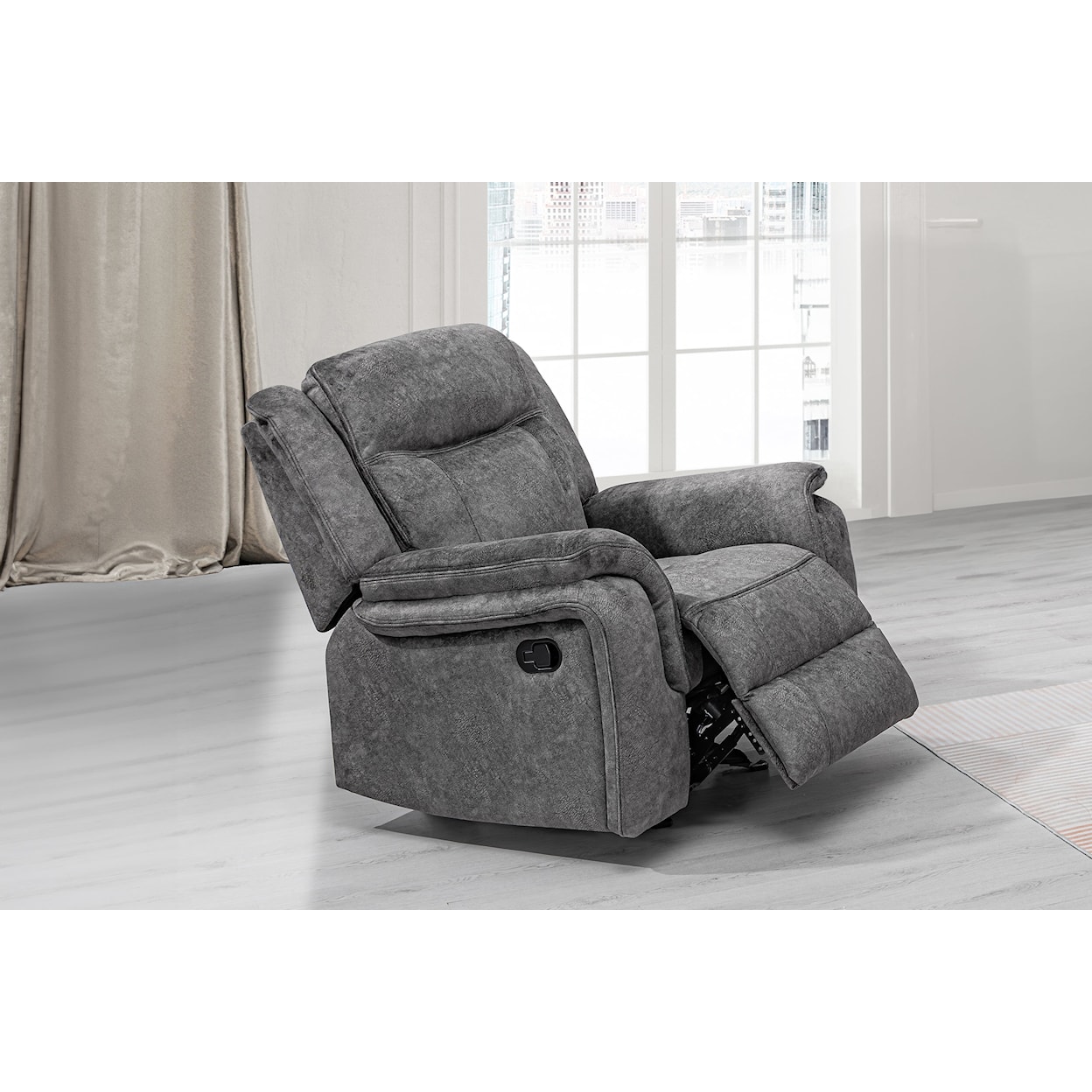 New Classic Furniture Park City Upholstered Glider Recliner