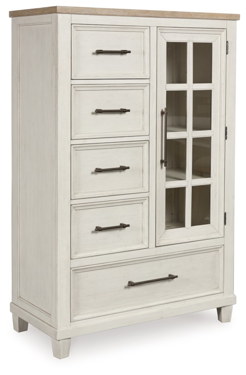 Farmhouse Door Chest with Glass Door