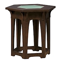 Traditional End Table with Tile Top