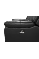 New Classic Sebastian Contemporary Leather Sofa with Power Footrest