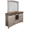 International Furniture Direct Pueblo Dresser and Mirror