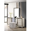 Global Furniture Zambrano Grey Fabric Vanity Stool with Metal Base