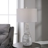 Uttermost Table Lamps White Crackle Table Lamp