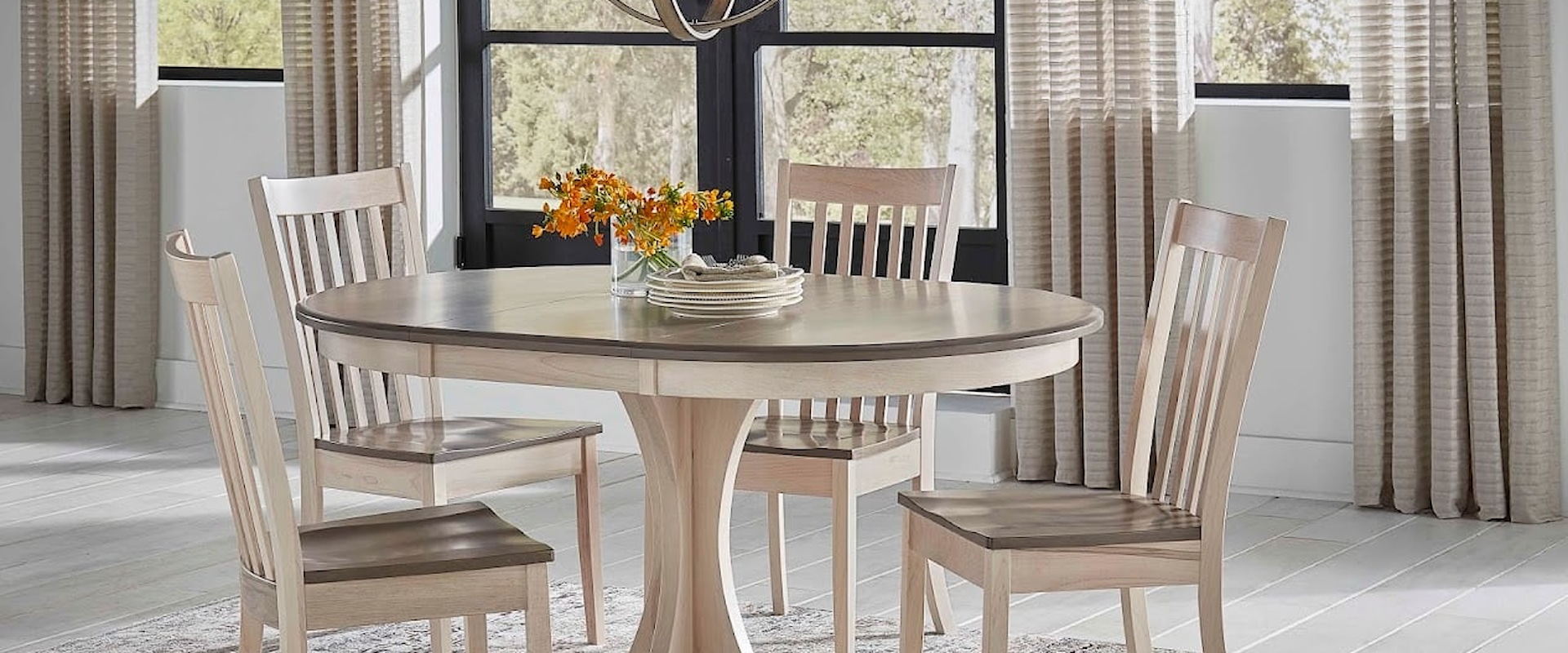 5-Piece Mary Table and Alex Side Chair Dining Set