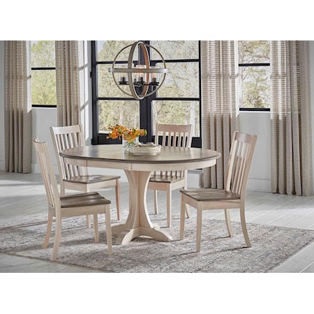 5-Piece Mary Table and Alex Side Chair Dining Set